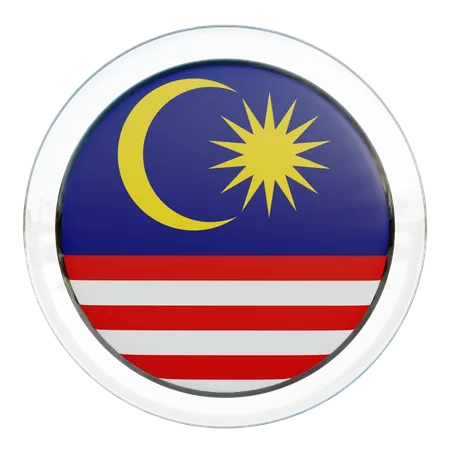 Malaysia Round Flag  3D Icon