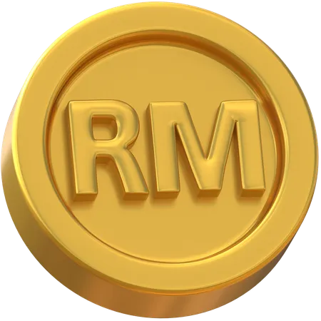 Malaysian Ringgit Coin  3D Icon