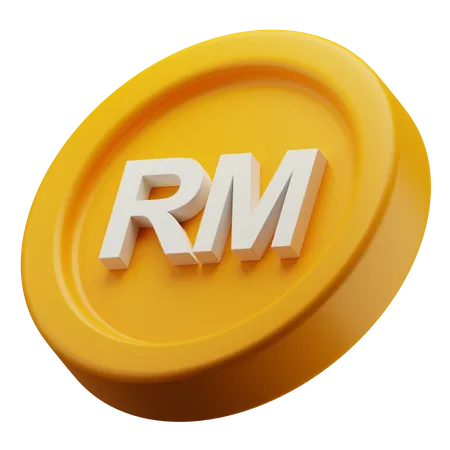 Malaysian Ringgit Gold Coin  3D Icon