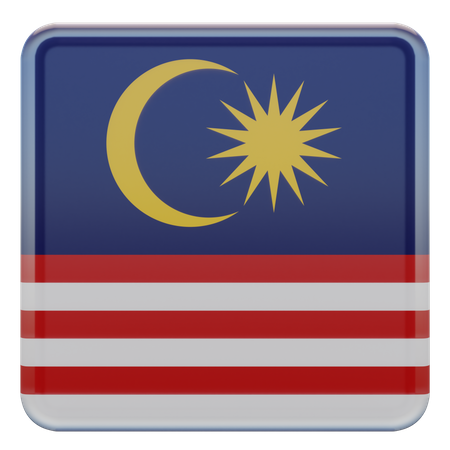 Malaysische Flagge  3D Icon