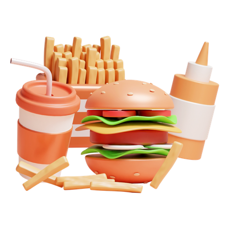 Malbouffe  3D Icon