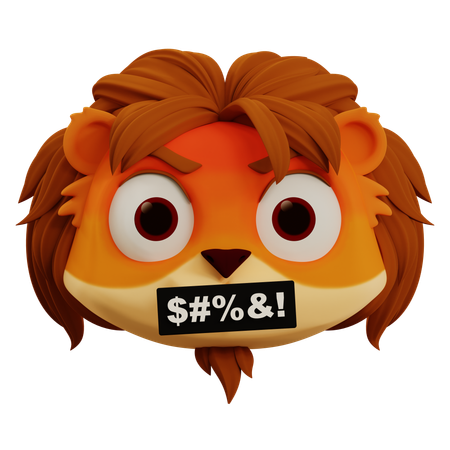 Emoji de la maldición del león  3D Icon