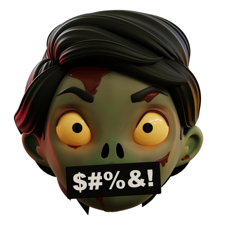 Emoji maldición zombie  3D Icon