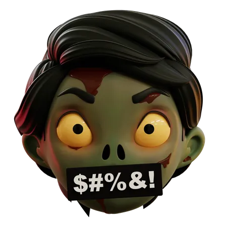 Emoji maldición zombie  3D Icon