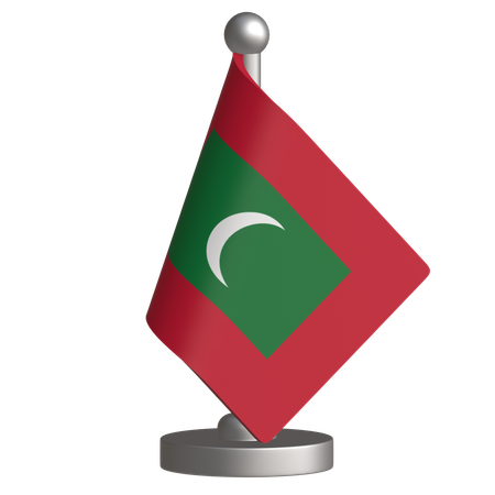 Maldives Desk Flag  3D Icon