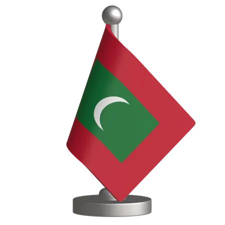 Maldives Desk Flag  3D Icon