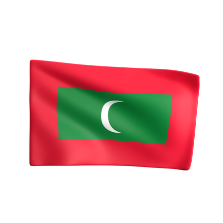 Maldives Flag  3D Icon