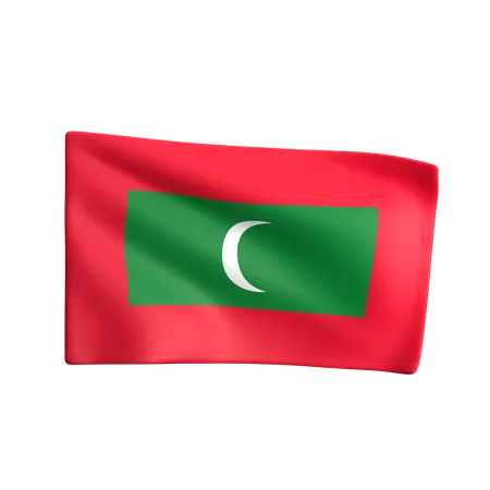 Maldives Flag  3D Icon