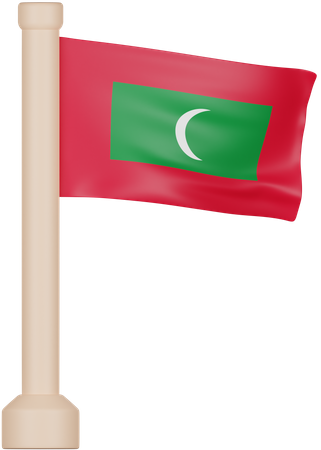 Maldives Flag  3D Icon