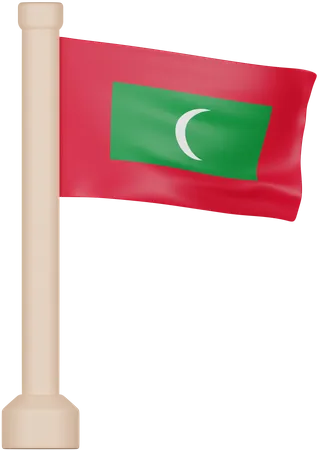 Maldives Flag  3D Icon