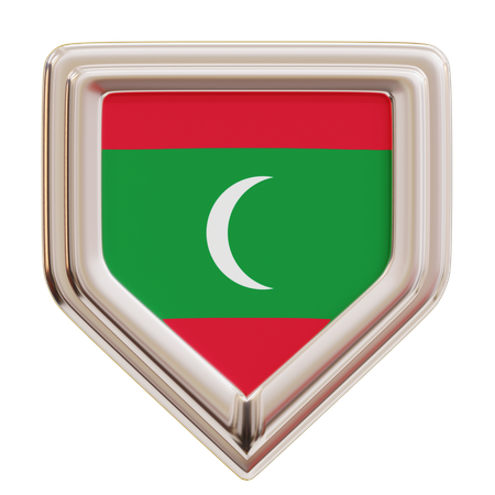 Maldives Flag  3D Icon