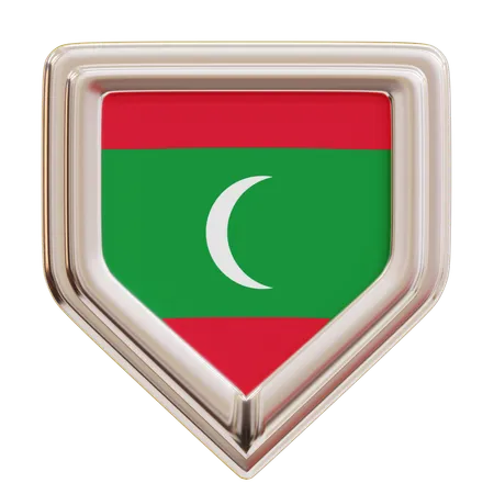 Maldives Flag  3D Icon