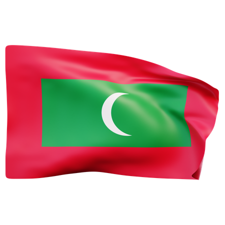 Maldives Flag  3D Icon