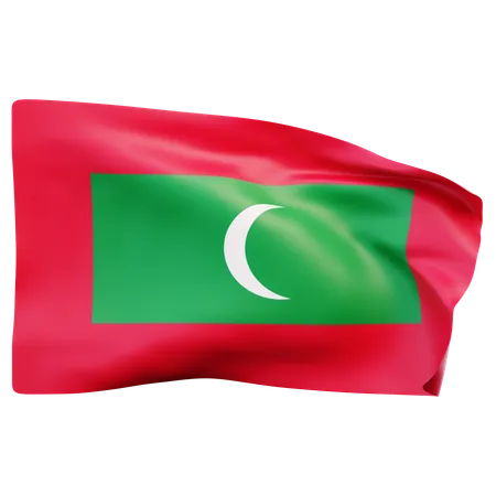 Maldives Flag  3D Icon