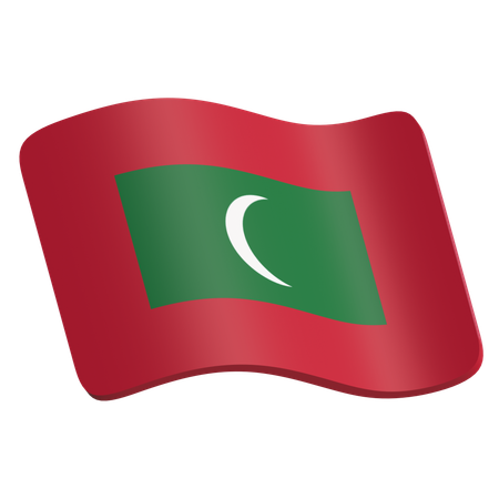 Maldives Flag  3D Icon