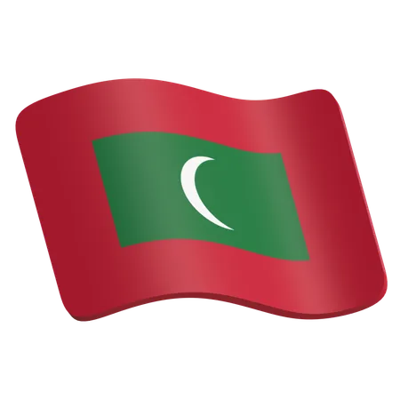 Maldives Flag  3D Icon