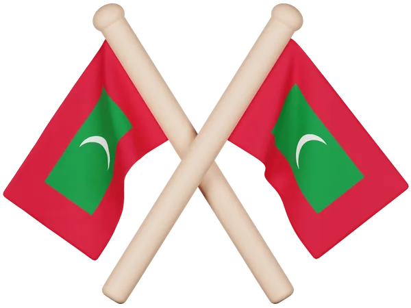 Maldives Flag  3D Icon