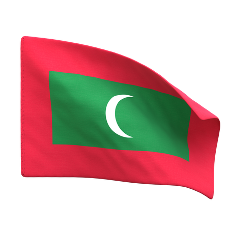 Maldives Flag  3D Icon