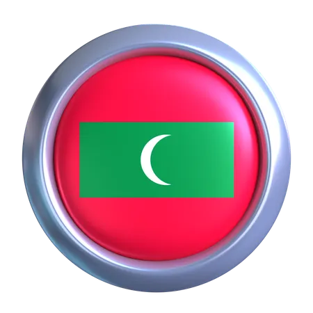 Maldives Flag Emblem  3D Icon