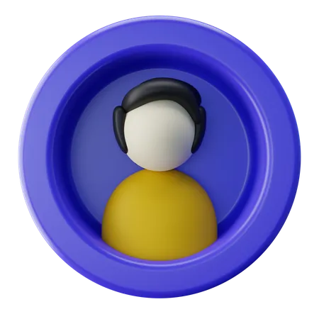 Mâle  3D Icon