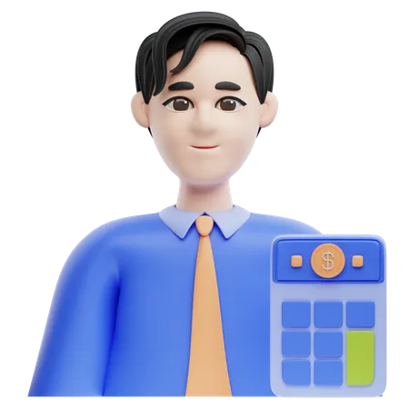 Male Accountant  3D Icon