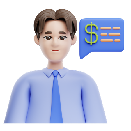 Male Accountant  3D Icon