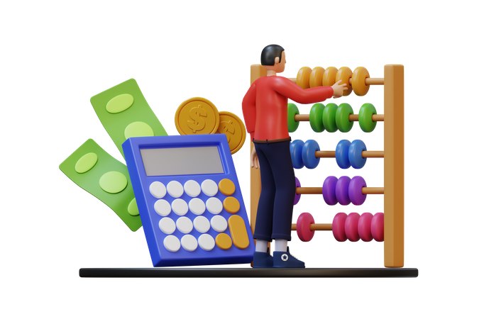Male accountant  3D Illustration
