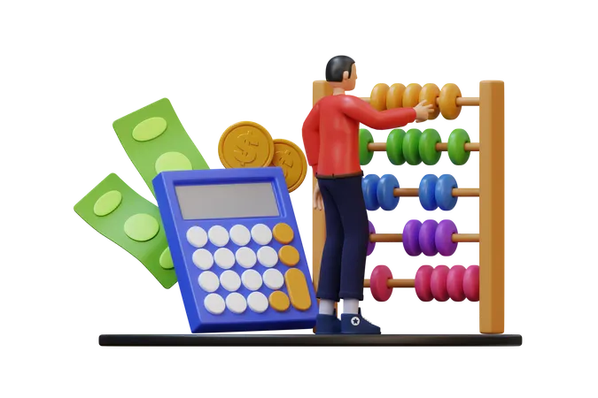 Male accountant  3D Illustration