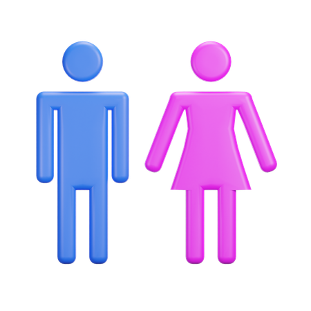 Male And Female  3D Icon