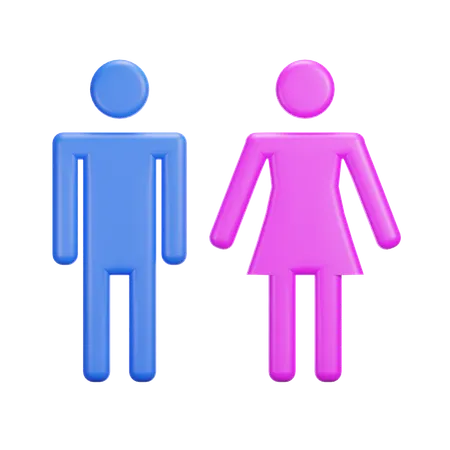 Male And Female  3D Icon