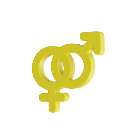 Male And Female Sign  3D Icon