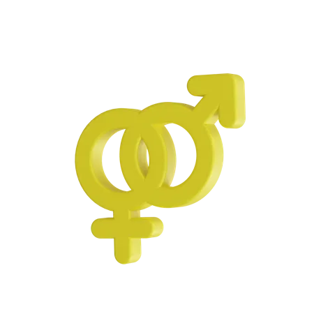 Male And Female Sign  3D Icon