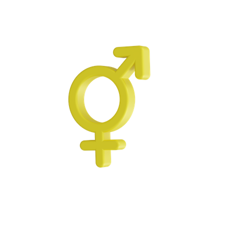 Male And Female Sign  3D Icon