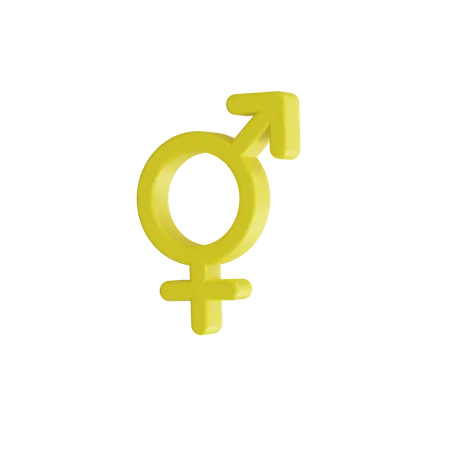 Male And Female Sign  3D Icon