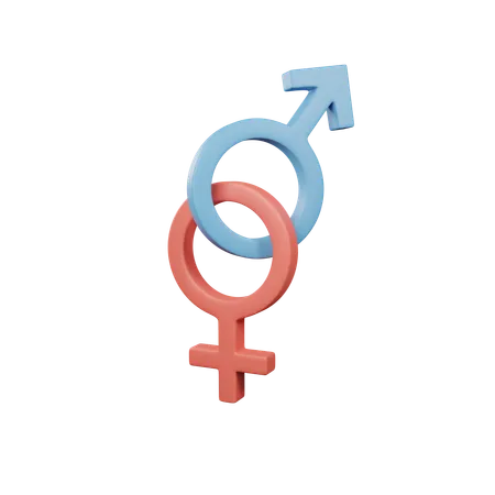 Male And Female Sign  3D Icon