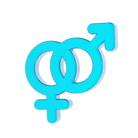 Male and female symbol  3D Icon