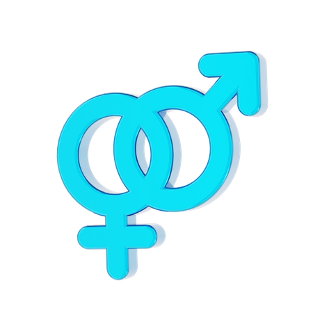 Male and female symbol  3D Icon