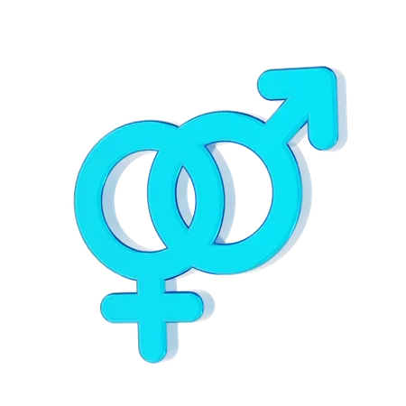 Male and female symbol  3D Icon