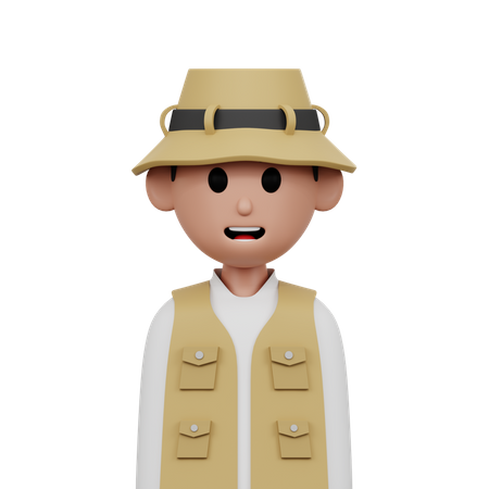 Male Archeologist  3D Icon