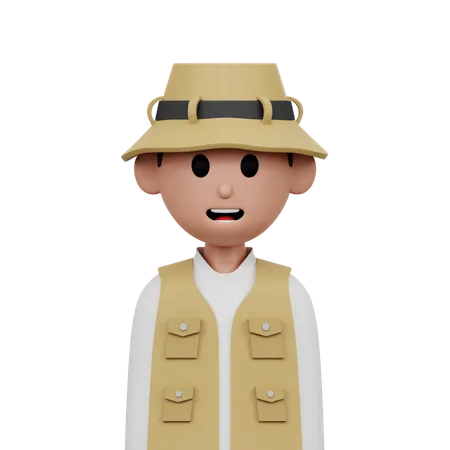 Male Archeologist  3D Icon