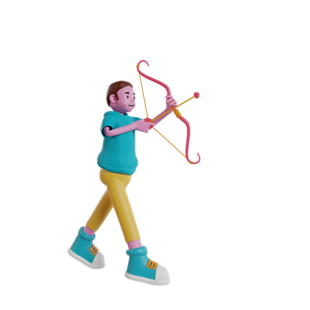 Male Archery  3D Illustration