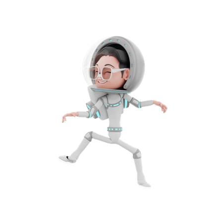 Male Astronaut dancing  3D Illustration