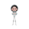 3d for male astronaut standing