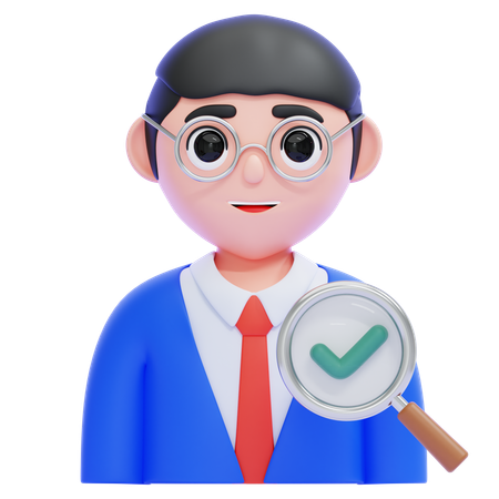 Male Auditor  3D Icon