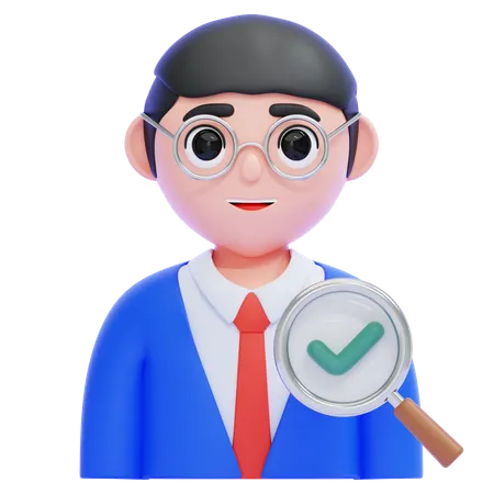 Male Auditor  3D Icon