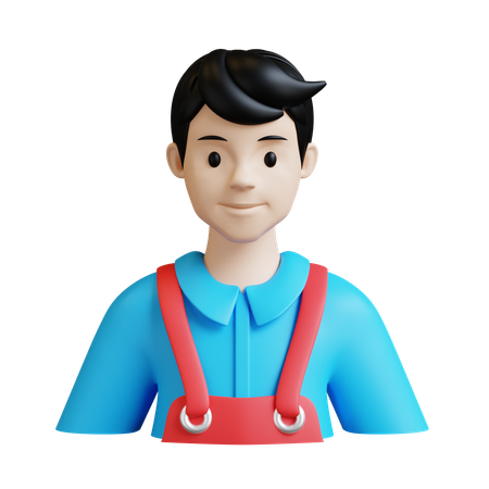 Male Barber  3D Icon