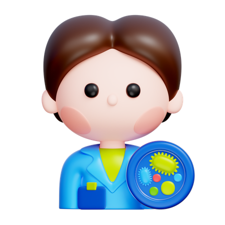 Male Biologist  3D Icon