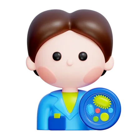 Male Biologist  3D Icon