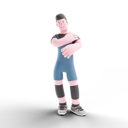 Male bodybuilder  3D Illustration