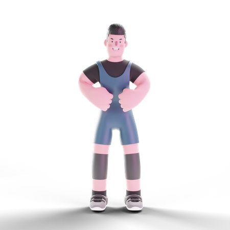 Male bodybuilder  3D Illustration